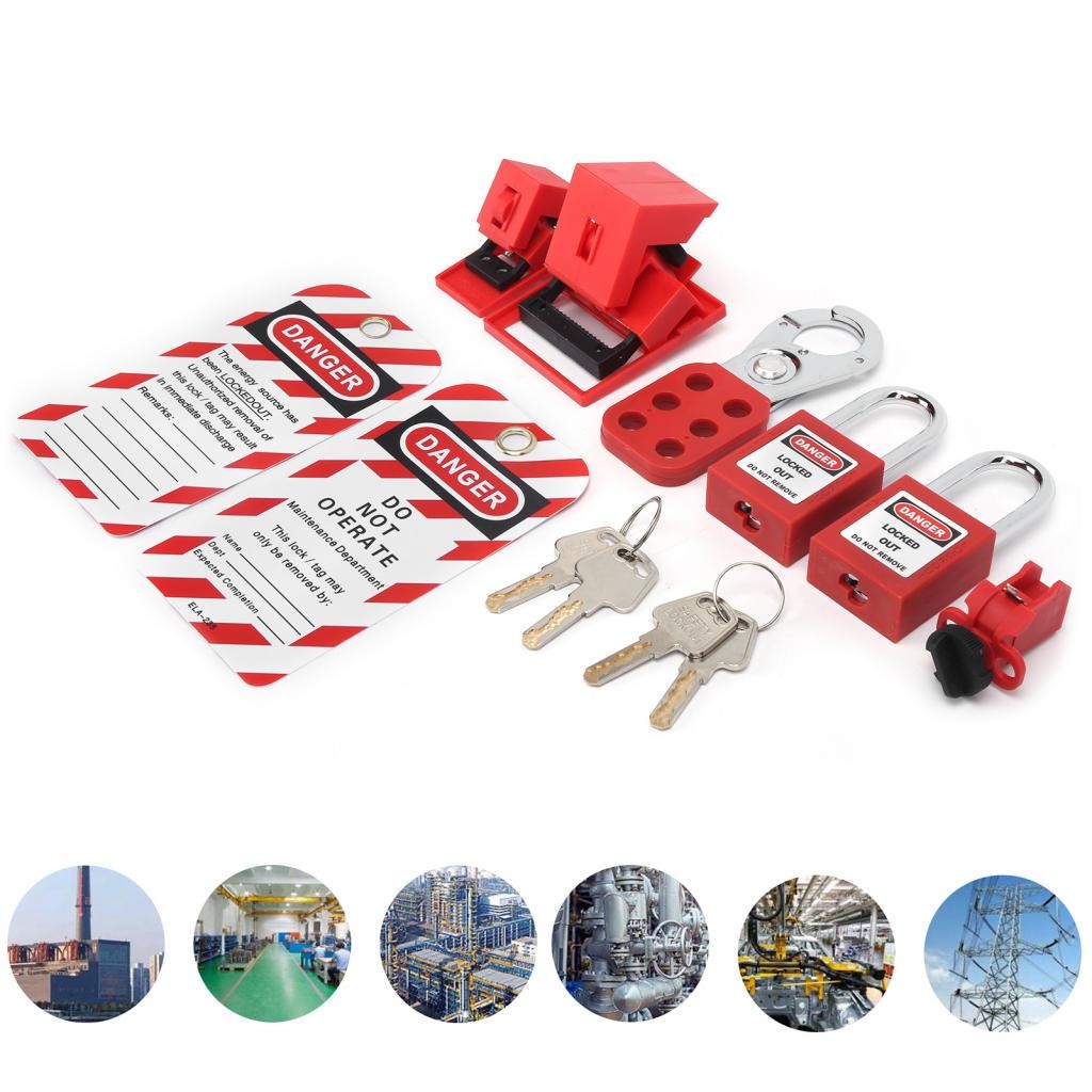 ffggg-ph Safety Lockout Tagout Kit Padlocks Set Lockset Fitting Tools ...