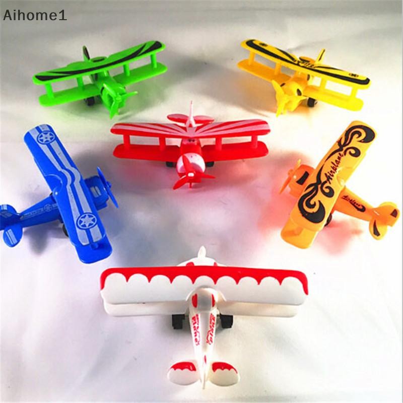 Aiho Mini Vintage Plastic Plane Model Aircraft Glider Biplane Airplane ...