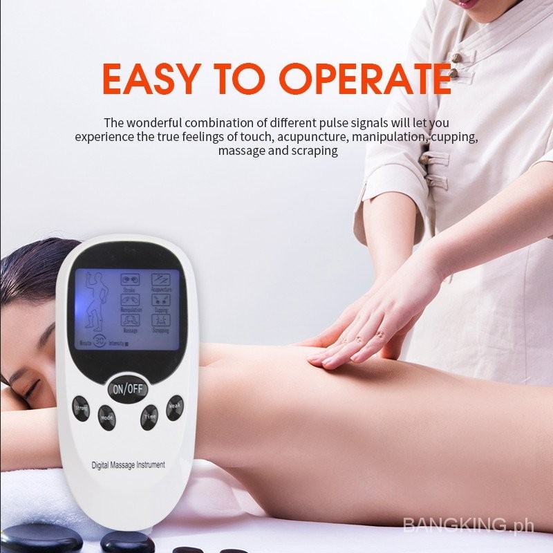 Dual Channel 6 Mode Electric TENS Therapeutic Massager Relaxation ...