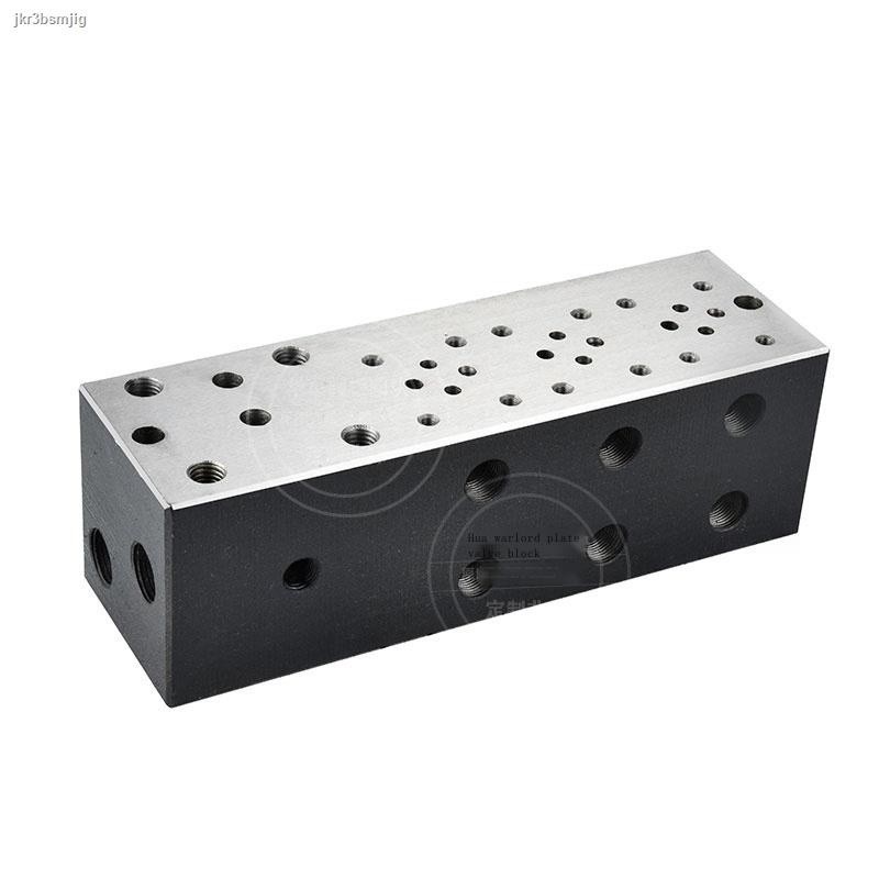 Hydraulic oil circuit block standard 6-way through the manifold block ...