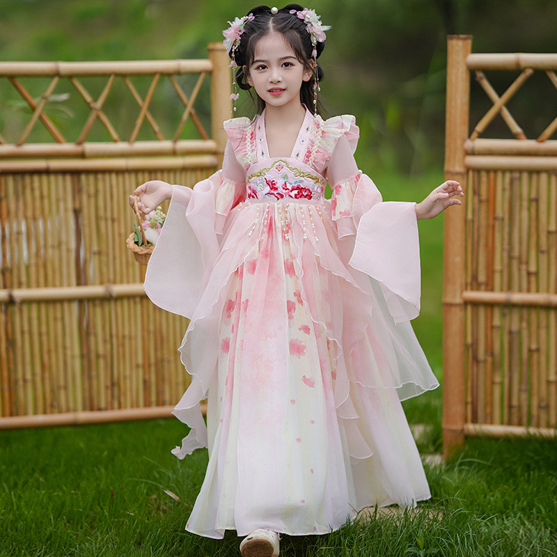 Girls' Traditional Chinese Hanfu Dress - Costume For Parties, Halloween, Photos, Sizes 110-160cm