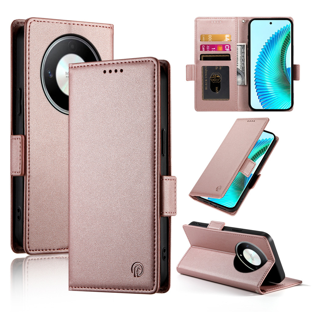 Custodia A Portafoglio Per Honor Magic5 Lite 5G, Sottile In Pelle - Foto 3