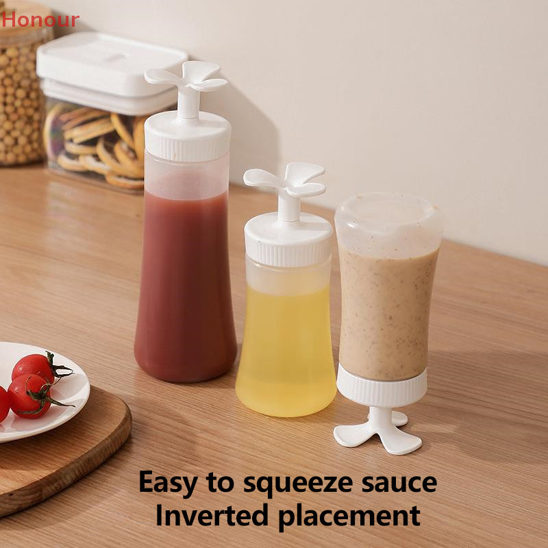 [Honour] 210/350ml Condiment Squeeze Bottle Inverteable Honey/Ketchup