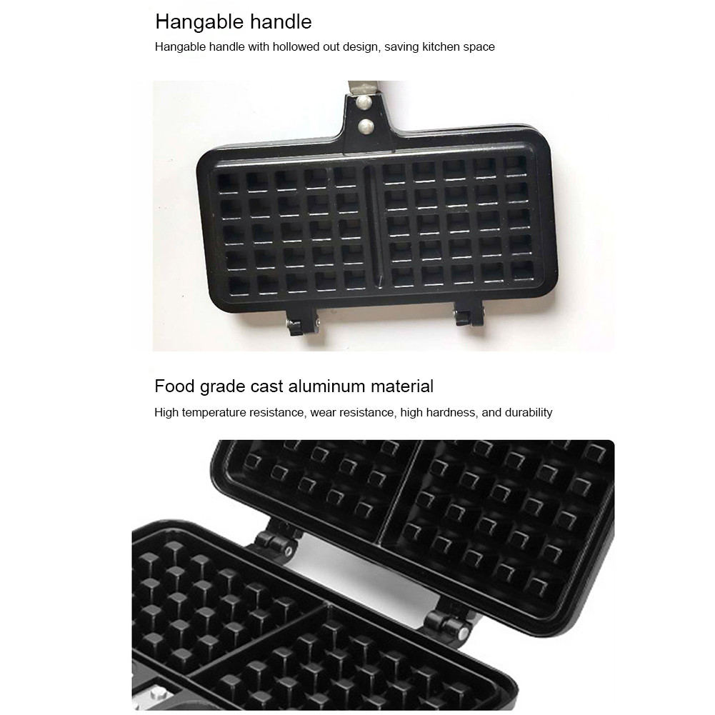 Rectangle Belgian Waffle Maker Non-stick Stove Top Waffle Maker Pan For 