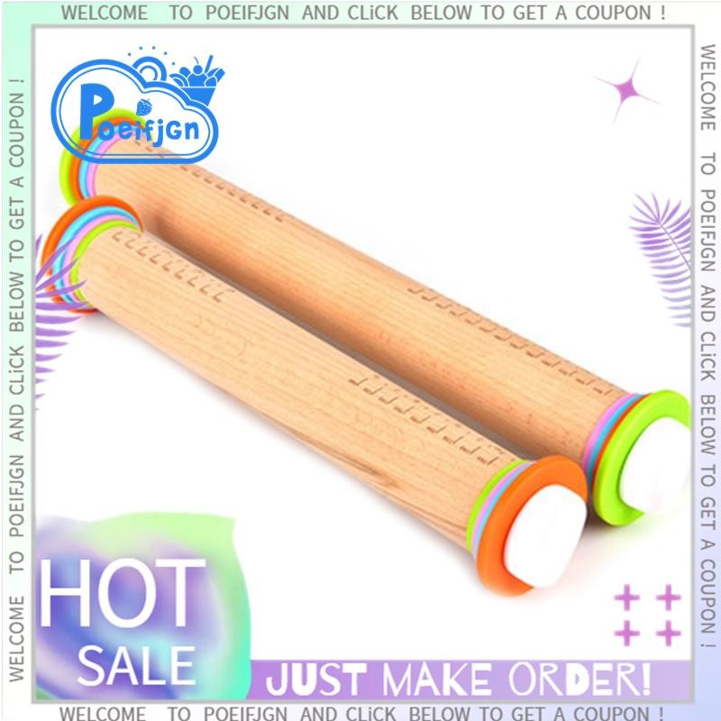 2Piece Rolling Pin Adjustable Christmas Rolling Pin Scale Rolling