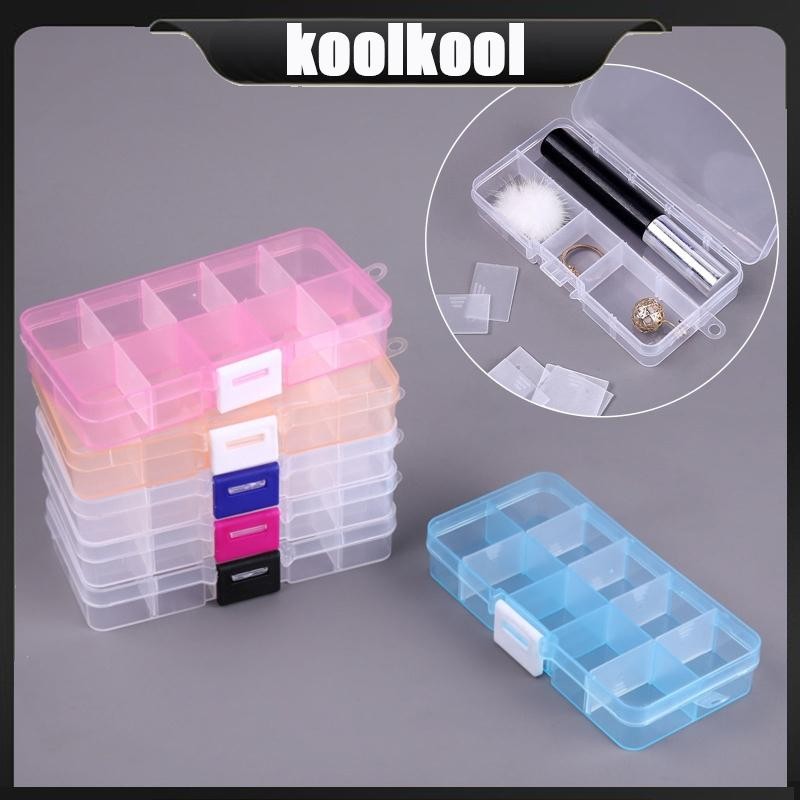 Kool Clear Plastic Storage Box 10 Compartment with Sealing Lid ...