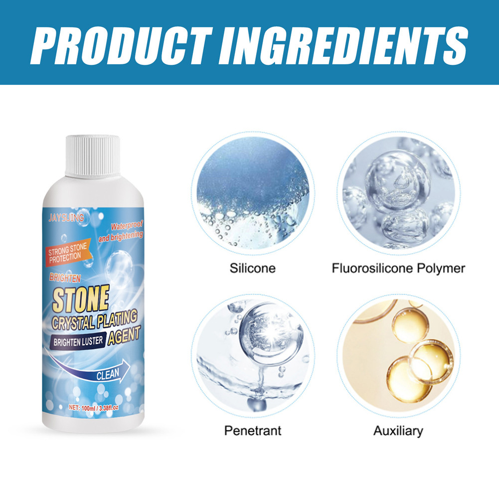 Stone Crystal Plating Agent with Sponge and Towel Marble Crystal ...