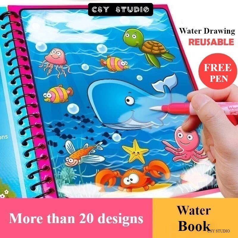 Pen Magic Water Book Magic Colouring Book for Kid Drawing Book for Kids ...