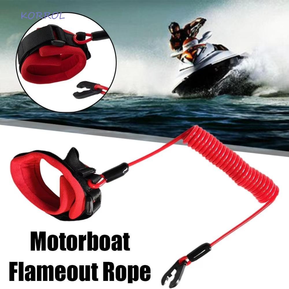 Tohuu Boat Outboard Engine Motor Lanyard Boat Engine Motor Stop Switch Start Safety Ignition Urgency Rope Clip Hook