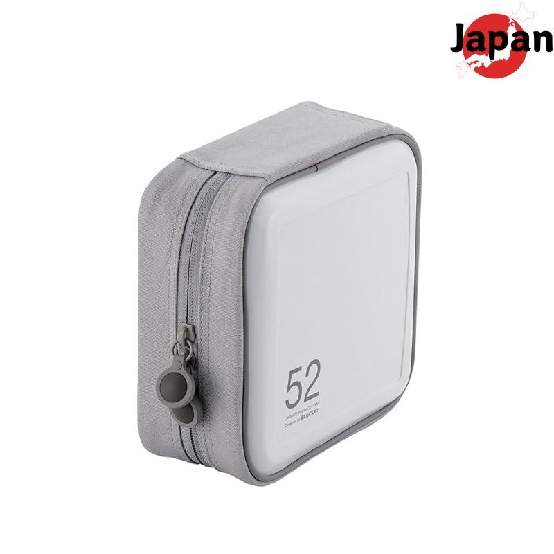 ELECOM DVD CD Case Semi-Hard with Zipper 52 Disc Storage White CCD ...