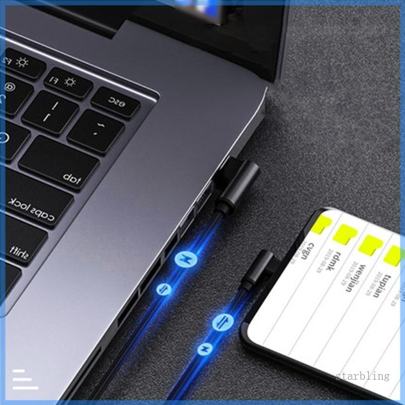 Star USB C Cable 60W 10Gbps USB Type C Cable Fast Charging Right Angle ...