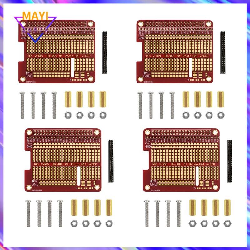 【Mayige97k】4Pcs GPIO Breakout DIY Breadboard PCB Shield Red Expansion ...