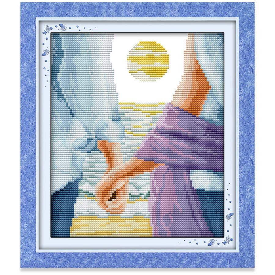 Cross Stitch Set, Hand in Hand, Couple, Character, Printed/Unprinted