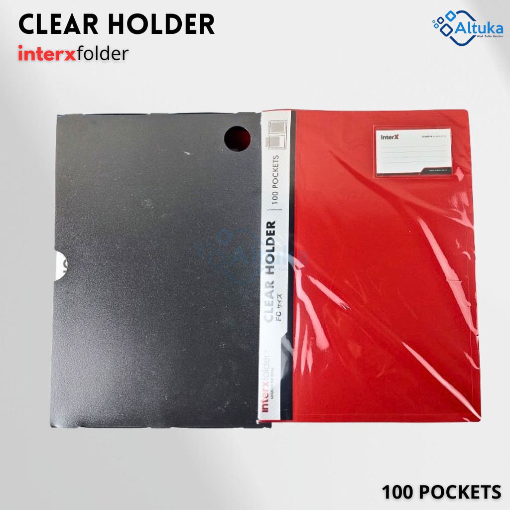 Document Holder Contains 100 Pockets Folio Document Keeper/ Clear ...