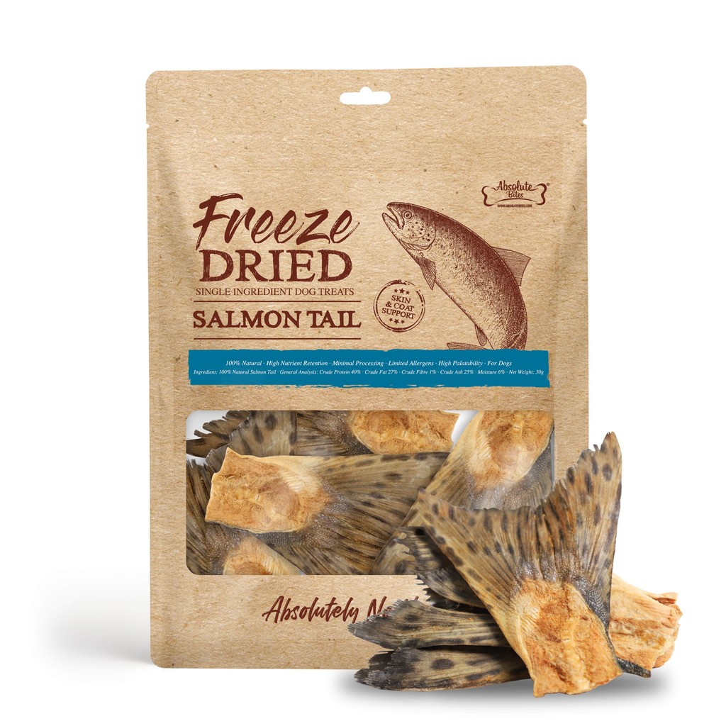 Absolute Bites Salmon Tail Freeze Dried Dog Treat | Shopee Philippines