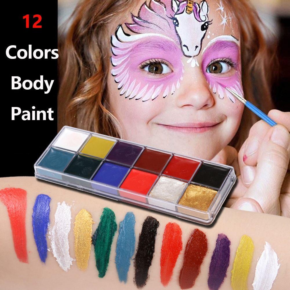 12 Color/set Body Paint Easy To Use Painting Pigment Fashion Oil