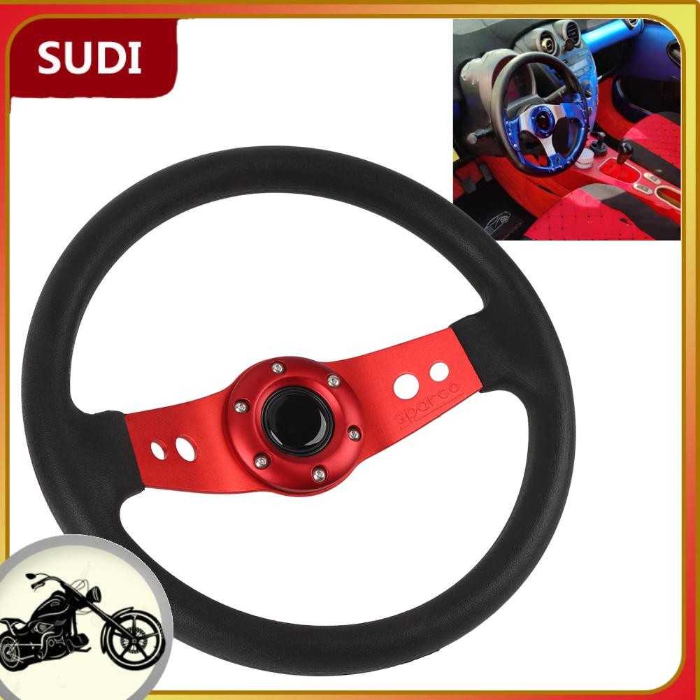 Sudi Car Steering Wheel 14in Anti Impact Universal Racing with Horn