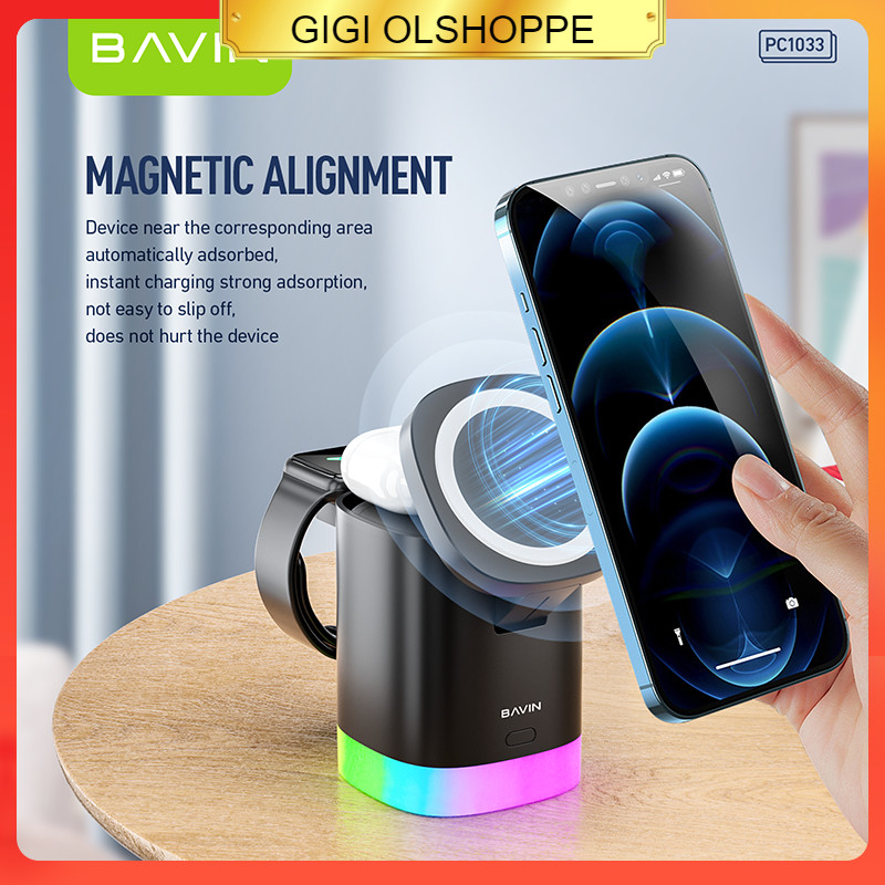 BAVIN Fast Charging Docking Station RGB in Wireless Charger