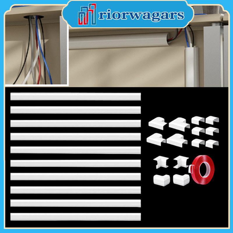 10pcs/set Wall Cord Cover Cable Concealer Complete Raceway Kit PVC ...