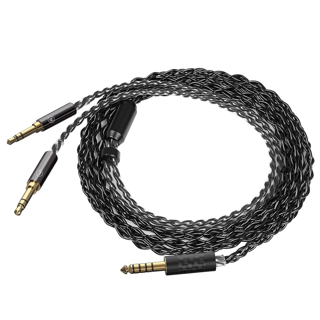 Linkidea Upgrade Audiokabel Compatibel met Hifiman Sundara, Ananda, Arya, HE400SE, HE4XX, HE-400i, Denon AH-D600 AH-D7200 6N OCC 4,4 mm naar Dual 3,5 mm Vervangende AUX-kabel (4.4mm Male