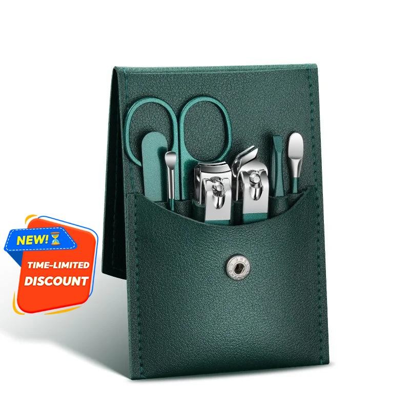 High-end Nail Art Scissor Set with Inclined Nail Clipper, Armor Grooves ...