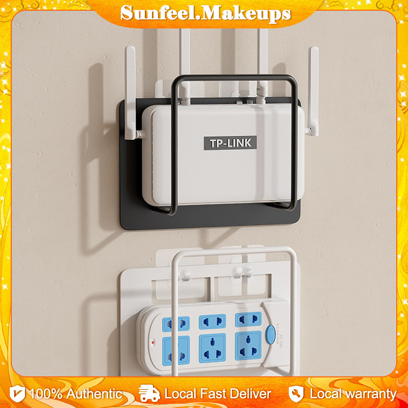 Space-Saving Floating Router Shelf Wall Mount Hidden Line Management ...