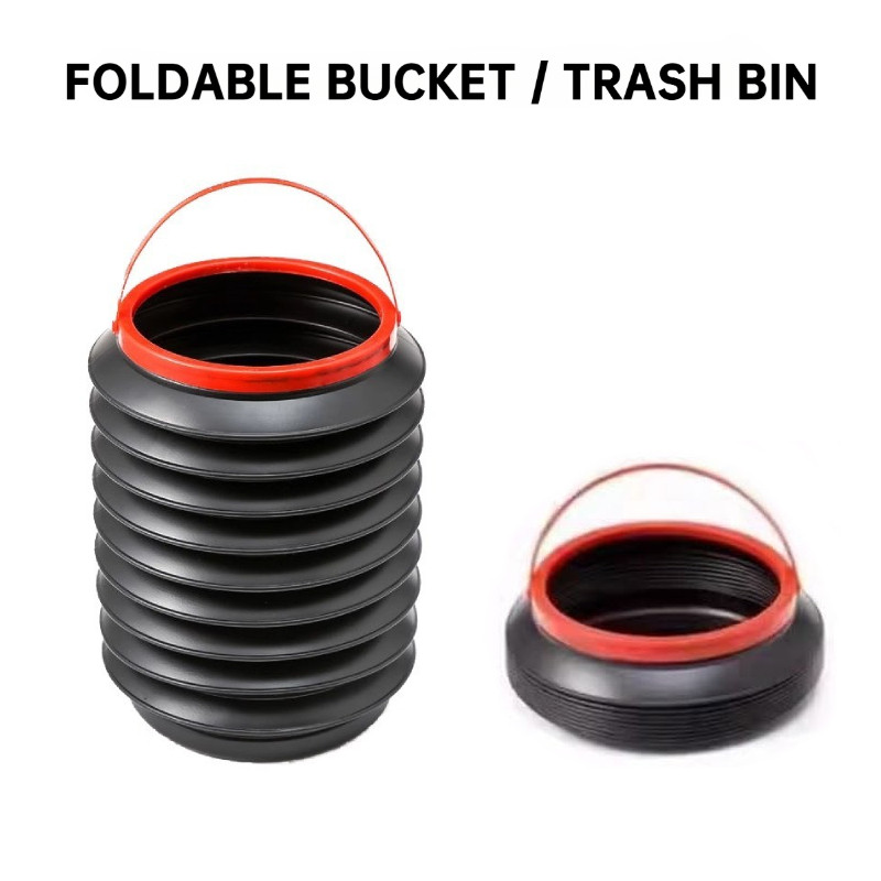 4L Foldable Car Trash Bin Multipurpose Collapsible Storage Bucket for ...