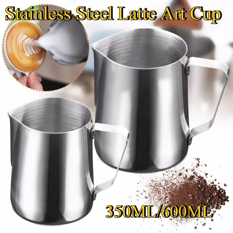 Stainless Steel Latte Art Cup Pull Flower Cup Milk Frothing Jug Coffee ...