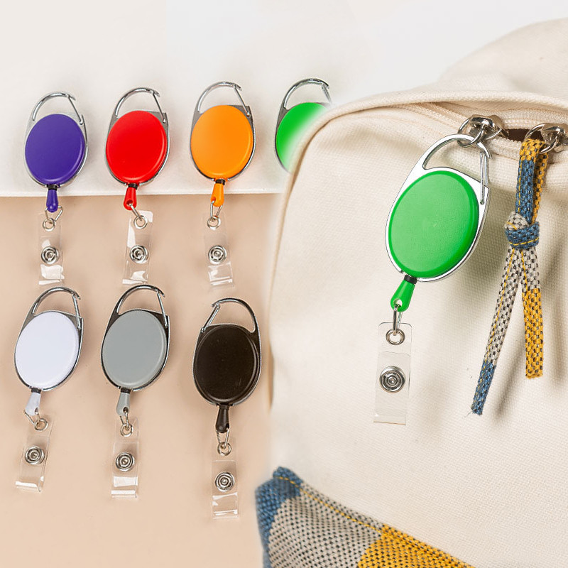 Fashion Retractable Anti-theft Keychain Multicolor ID Card Name Plate ...
