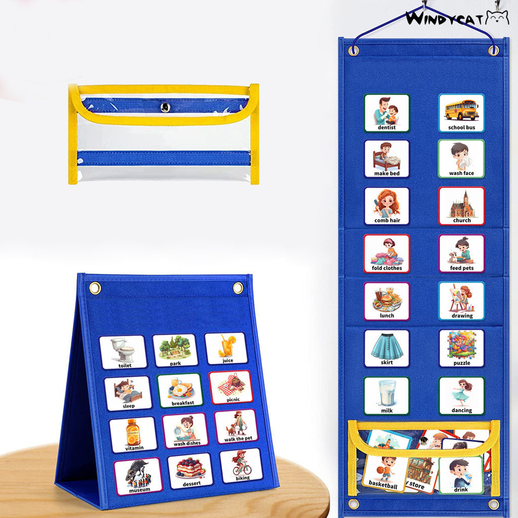 WT.z 1 Set Kids Visual Schedule Chart 2-in-1 Daily Chore Routine ...