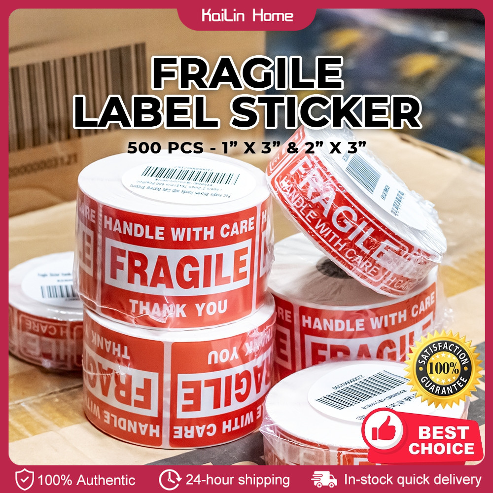 Fragile Stickers 500pcs/Roll 2 x 3 inches Handle with Care Packing ...