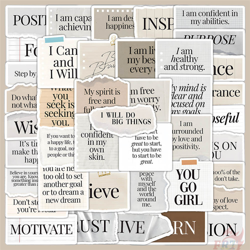 80Pcs/Set Healing Quotes . Label Art Stickers DIY Fashion Decals Doodle ...