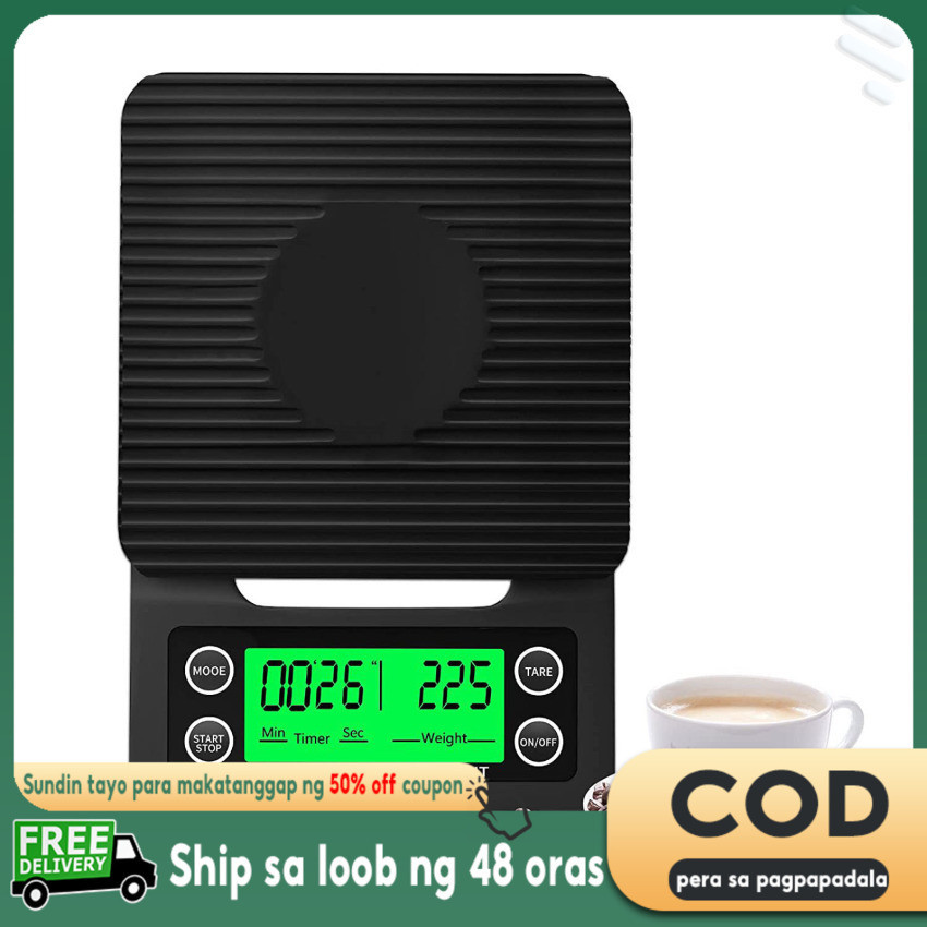 Macnoa Coffee Scale With Timer - 3kg/0.1g Accuracy, Backlit LCD, USB-C Rechargeable, For Pour Over & Espresso - View #2