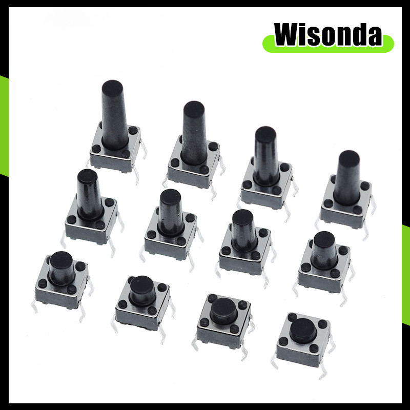 10PCS 6X6X4.3/5/6/7/8/9/10/11/12/13/14/15/22MM Tact Switch Push Button ...