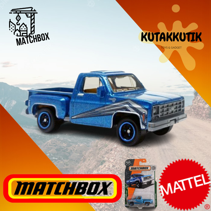 Matchbox Pickup Truck 75 Chevy Stepside Metallic Blue MBX Road Trip ...