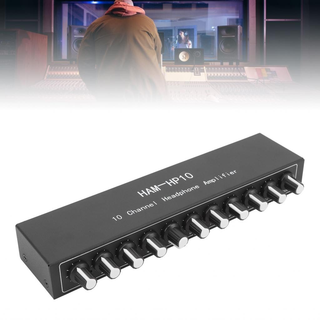 Bamaxis Stereo Headphone Amplifier 10 Channel Aluminum Alloy Stable