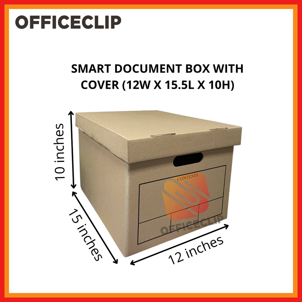 Smart Document Box with Cover (12W X 15L X 10H) | Shopee Philippines