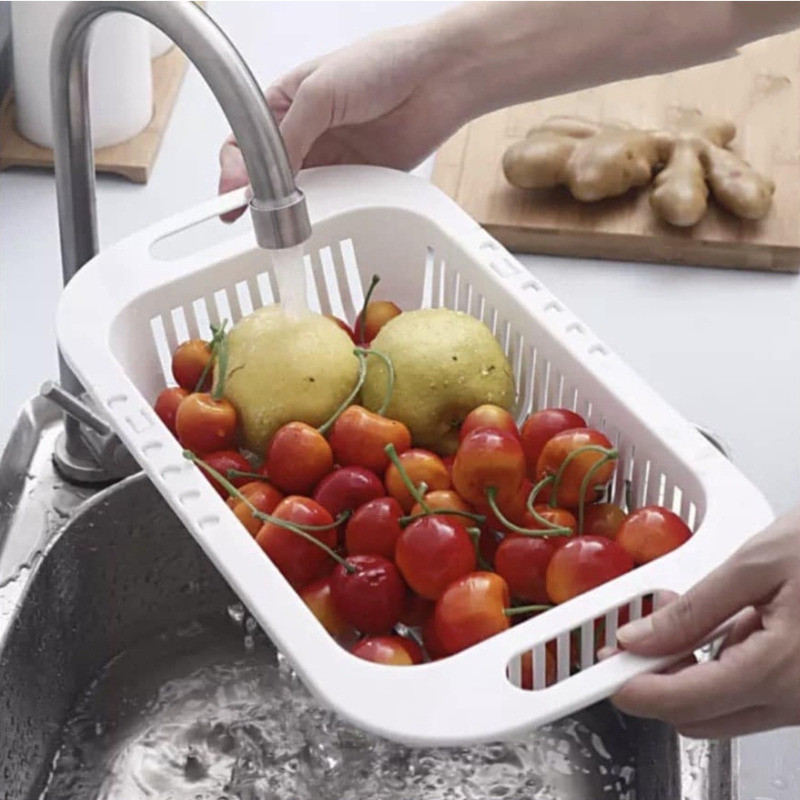 Retractable Sink Drainer Kitchen Foldable Plastic Filter Dish Rack ...
