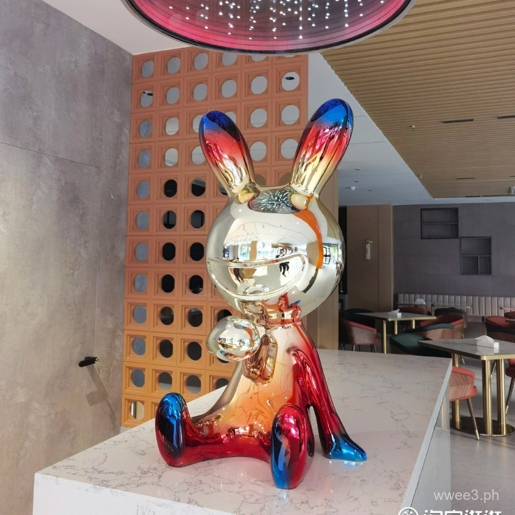 Cartoon Rabbit Living Room TV Cabinet Floor Decoration Hotel Lobby ...