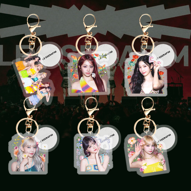 Kpop LE SSERAFIM New Acrylic Bag Keychain with The Same Peripheral ...