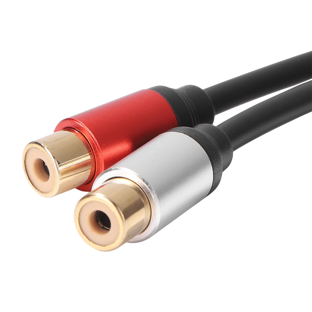 RCA Male To 2 RCA Female Piggyback Splitter - Premium Gold Plated Audio Adapter | My Cable Mart 2 thumbnail image