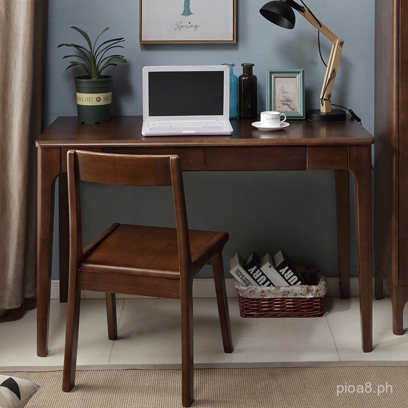 Solid Wood Desk Modern Simple Home Desktop Computer Desk Simple Middle ...