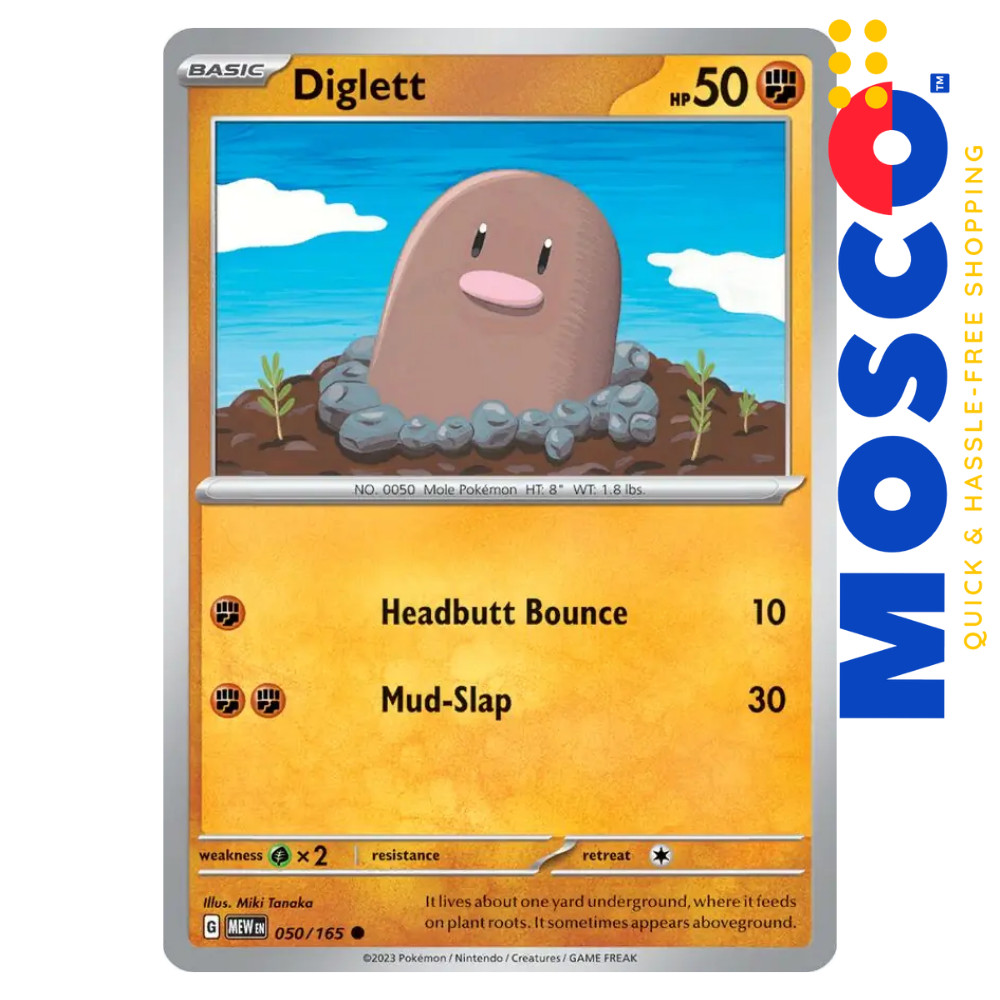 Diglett - 050/165 Common Pokemon 151 | Pokemon TCG | Shopee Philippines