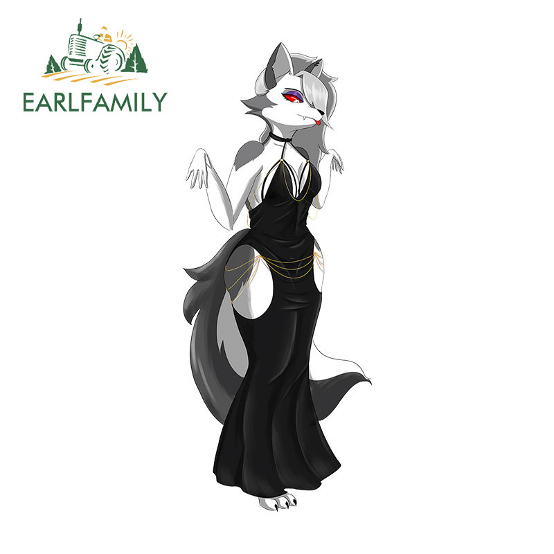 EARLFAMILY 13cm Helluva Boss Loona Furry Car Sticker Windshield Trunk ...