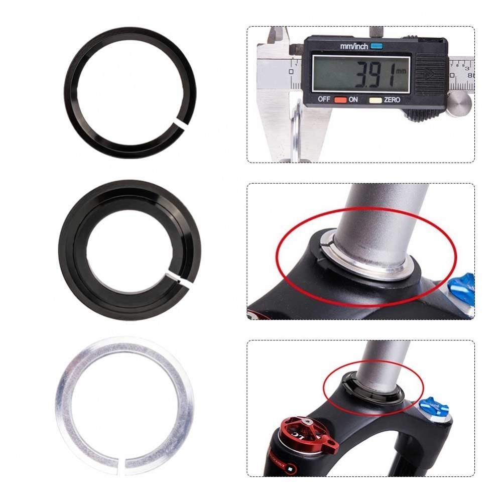 Bike Tapered Steerer Conversion Adapter Crown Ring Gasket Boost Bike ...