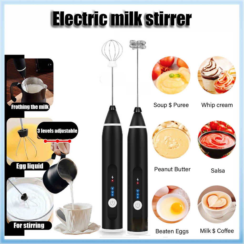 USB rechargeable Hand Blender Electric Milk Frother coffee blender