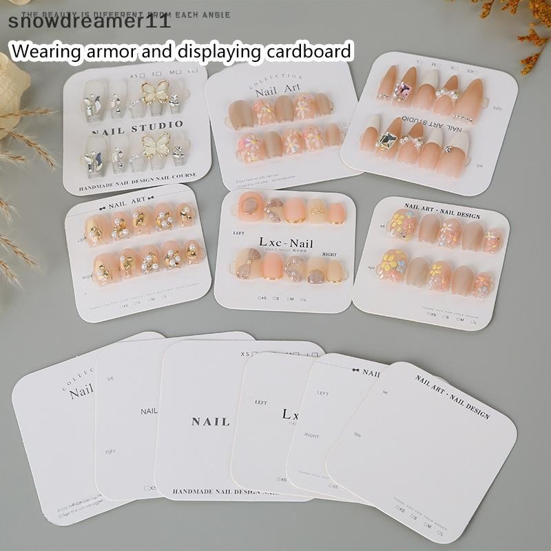 50/20Pcs Nail Display Cardboard Simple Style Fake Nails Card For Press ...