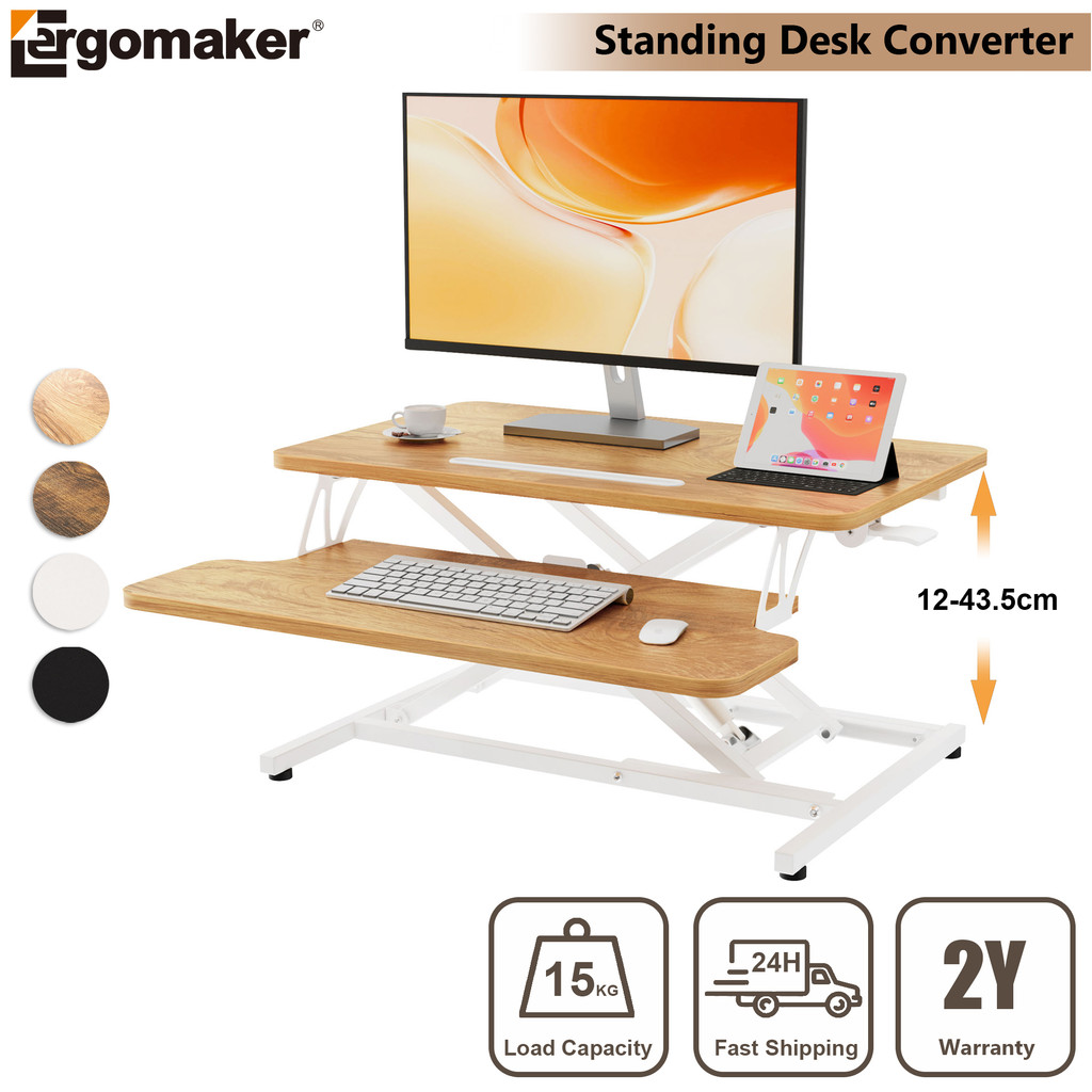 Ergomaker 26'' Standing Desk Converter with Keyboard Tray Height ...