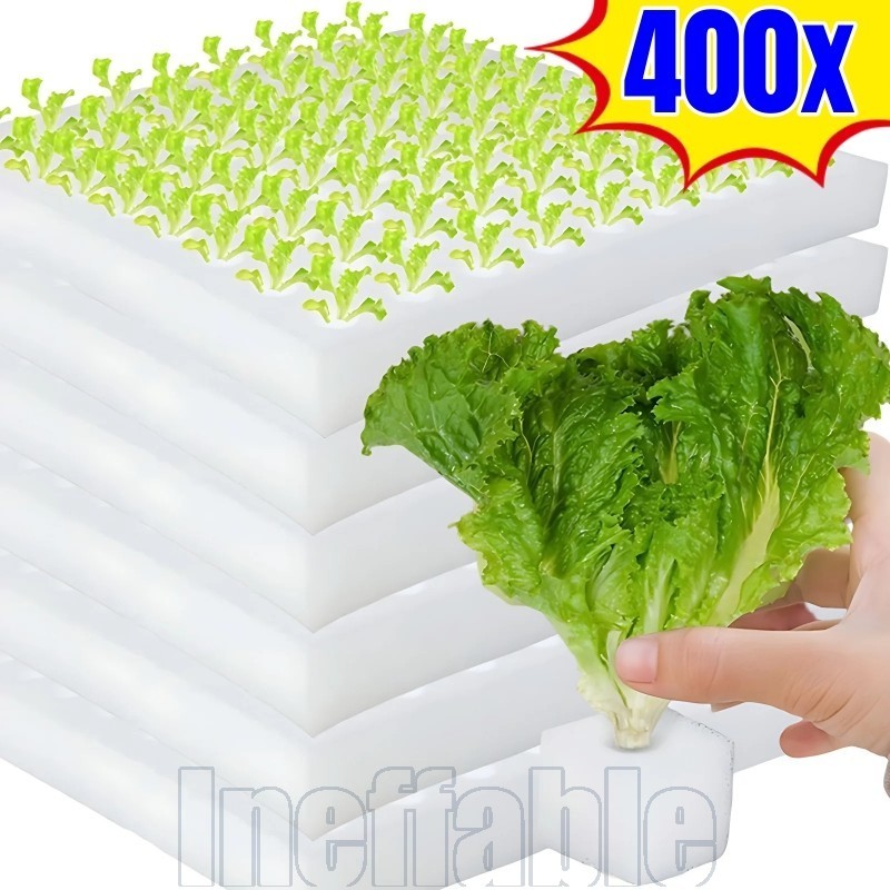400Pcs Hydroponic Sponge Blocks - Vegetables Fruits Cultivation ...