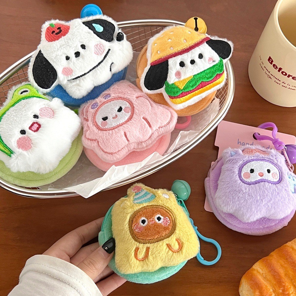 Plush Wallet Creative Cute Multi-functional Coin Purse Earphones ...